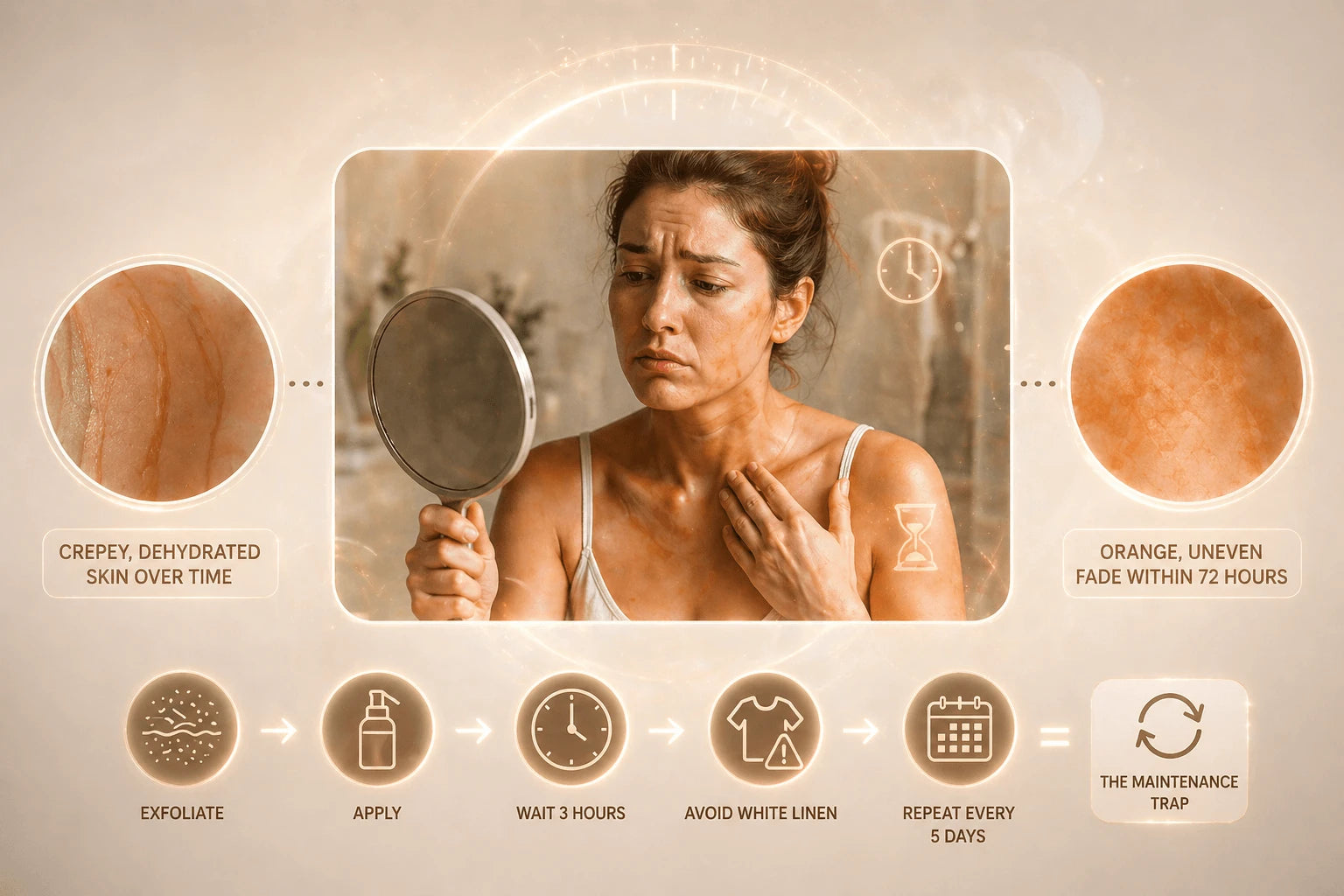 Tanning maintenance ritual illustration