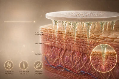 Microneedle penetration illustration